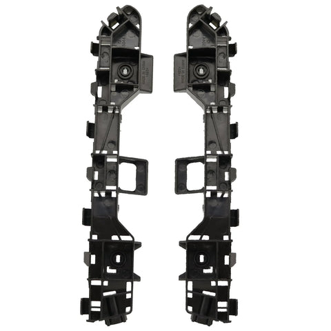 Front bumper brackets pair, left and right, black plastic, for Honda Accord sedan 2013–2017 bumper cover support
