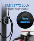 Hella Secure Ev Charger Holder Wall Mount For Sae J1772 Type 1 Cable Organizer showing security lock and cable management features.