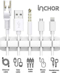 White Cord And Cable Organizer Set For Car Home And Office Adhesive Wire Holder For USB Cables And Cable Management Clips