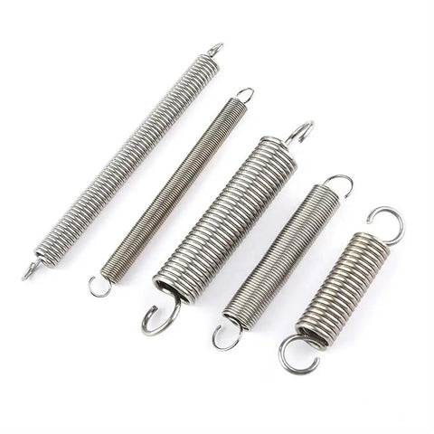 100 Piece Stainless Steel Extension And Compression Spring Kit With Hooks For Home Repairs, Small 15 To 30mm Length, 0.5mm Wire