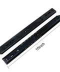 10 Inch Ball Bearing Full Extension Drawer Slides With Soft Close And Concealed Piston Dual Track Black Finish