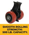 Clip N Roll Utility Cart With Steel Axle And Polyurethane Wheels 500 Lb Capacity Beefy Heavy Duty Helper For Granite Slabs