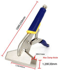 10 Inch Hand Seamer For Sheet Metal Bending With Locking Mechanism And Flat Jaw, Heavy Duty Duckbill Pliers tool with measurements