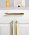 2 Pack 4 Inch Hole Center Brushed Gold Cabinet Pulls Heavy Duty Solid Drawer Handles for kitchen vanity and bathroom cabinets
