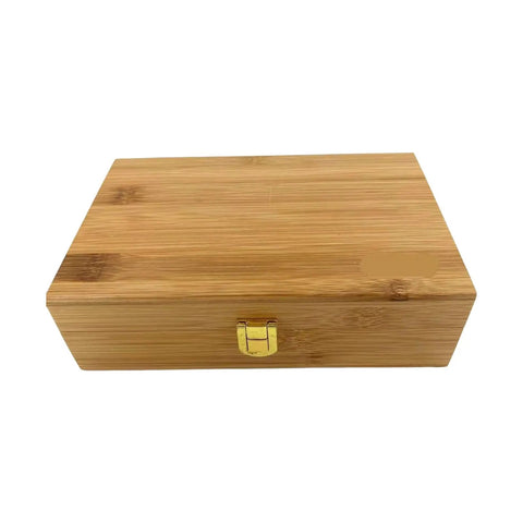 Pro Grade 20 Calibers Watch Mainspring Winder Kit wooden box closed view with metal latch