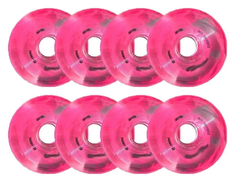 Pink Inline Skate Wheels Replacement Set 72Mm 76Mm 80Mm 83A Hardness With High Rebound Bearings for roller skating