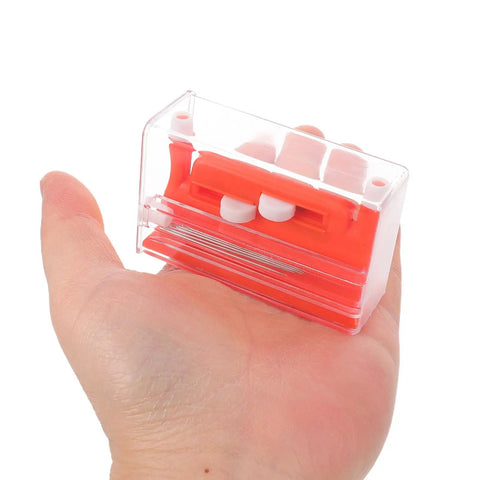 Triple Pack Double Head Needle Threader Tool For Hand Sewing With Accurate Thread Insertion And User Friendly Plastic Design Portable Orange Threading Tool For On The Go Use in hand