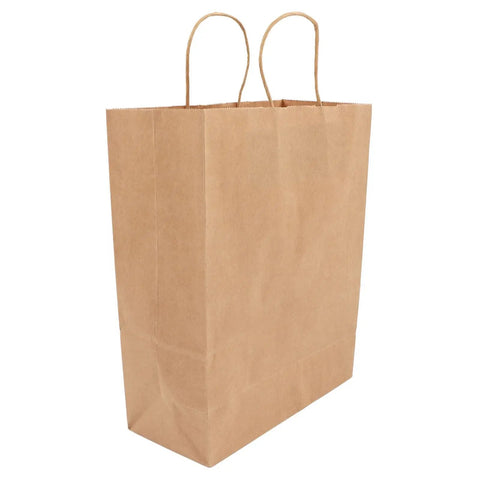 Heavy Duty Kraft Paper Shopping Bags With Handles For Reuse And Easy Carry DIY Friendly For Decorating Large Capacity Groceries And Gifts