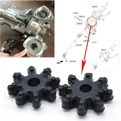 Upgrade Your Ride With This Sweet 30Pc Flexible Steering Coupler Kit Perfect For Hyundai I30 To Rock Smooth Steering And Keep Your Drive Tight Without No Wobbles Or Loose Connections., black rubber flexible steering coupler set for Hyundai steering column replacement