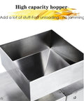 High capacity hopper of Slick Cold Press Oil Extractor For Nuts And Seeds Fully Automatic Mini Kitchen Machine No Sweat 110V Operation.