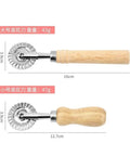 Multipurpose Dough Roller And Pastry Wheel Cutter For Pizza Round Blade Pizza Cutter shown with measurements
