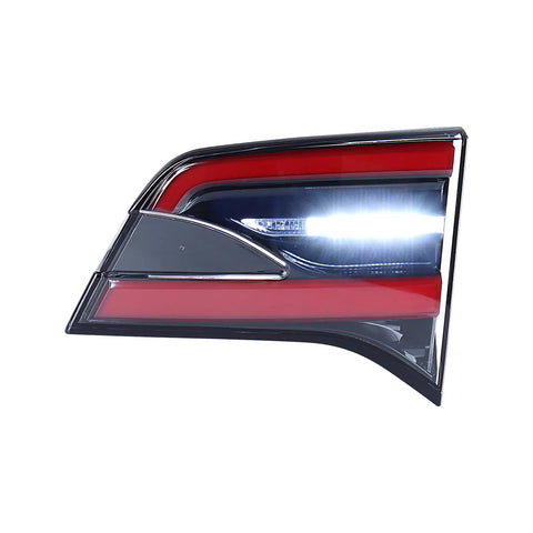 Top Tier Right Inner Tail Light Assembly For 2016 2020 Tesla Model X Slick Led Housing with bold red and clear design.