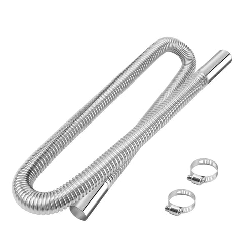1 Inch Stainless Steel Exhaust Hose 59 Inch Flexible Exhaust Pipe With 2 Hose Clamps Heavy Duty Diesel Heater Exhaust Tubing For Generator