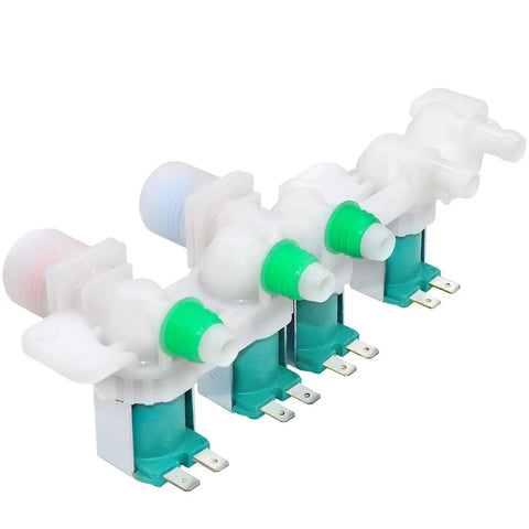 Water Inlet Valve DC97-15459H Replacement For Washer Fits WA45H7000AW A2 WA45M7050AW A4 WA400PJHDWR AA WA50R5400AV US Easy Install Plug And Play Durable Water Inlet Valve For Water Supply With 5 Year Warranty, 4-coil valve
