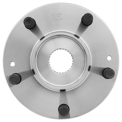 2 Pack Front And Rear Hub Bearing Assembly Kit Fits Hyundai Kona Veloster Veloster N Elantra Elantra GT Ioniq Niro Seltos And Kia Rides From 2017 To 2023 OE Grade Wheel Hub Bearings For Reliable Everyday Driving. Image of a wheel hub bearing assembly viewed from above.