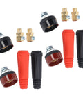 Welding Cable Panel Connector Set 12 Pcs Quick Connect Plug Socket For Welder Cable Repair Power Supply Connections ABS Panel Connectors