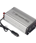 Heavy Duty 600 Watt Power Inverter 12V DC To 110V AC Converter For Trucks And Campers with dual AC outlets and USB port.