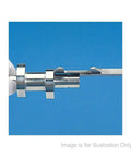 Close-up of Stainless Steel Four Way Vernier Calipers For Inside Outside Depth And Step Measurements Inch To Metric 0 To 6 Inches.