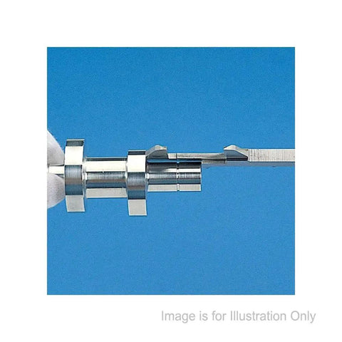 Close-up of Stainless Steel Four Way Vernier Calipers For Inside Outside Depth And Step Measurements Inch To Metric 0 To 6 Inches.