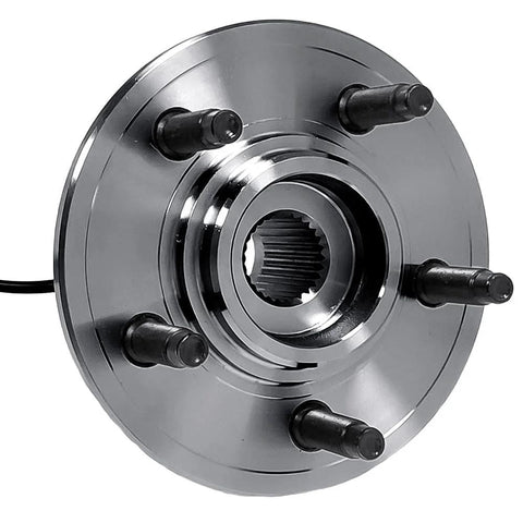 Front view of Front Wheel Bearing Hub Assembly With ABS Low Runout 5 Lug 2 Piece Beefed Up Direct Fit For Ford Explorer 2006 2010