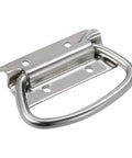 86x46mm 201 Stainless Steel Ring Pull Handle with 5mm mounting holes and spray paint finish for toolboxes, cabinets, and drawers