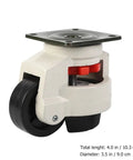 Heavy Duty Leveling Casters GD80F With Swivel Wheels For Industrial Carts And Equipment, Adjustable Workbench Feet, 1100 Lb Per Wheel Load Capacity, Built To Last, Rugged And Stable Mobility, 3.5 in caster