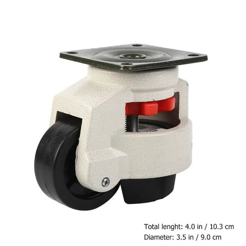 Heavy Duty Leveling Casters GD80F With Swivel Wheels For Industrial Carts And Equipment, Adjustable Workbench Feet, 1100 Lb Per Wheel Load Capacity, Built To Last, Rugged And Stable Mobility, 3.5 in caster
