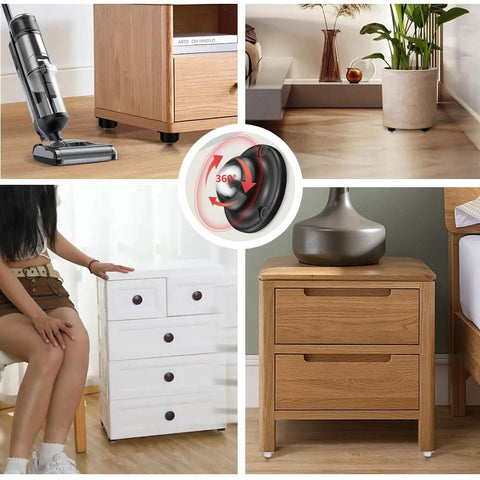 Self Adhesive Caster Wheels 0.8 Inch Low Profile 360 Degree Swivel for furniture and storage boxes in home setting