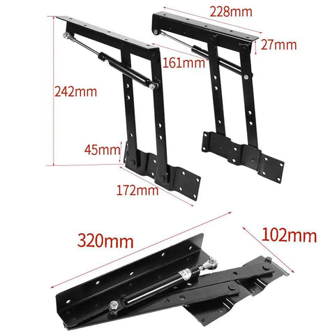 Hydraulic Lift Hinges For Tables 2 Pack 50 Kg Load Capacity Turn Your Coffee Or Study Table Into A Height Adjustable Lift Surface
