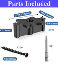 Hidden Deck Fasteners Kit With Stainless Steel Screws And Drill Bits For Composite Decking Pro Grade DIY Friendly Universal Decorative Plate Clamps 100 Piece Set For Clean Neat Flawless Install showing parts included.