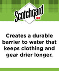 Image of packaging text highlighting durability of Outdoor Water Shield Spray For Fabric Protection Against Rainy Weather.