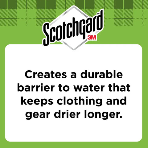 Image of packaging text highlighting durability of Outdoor Water Shield Spray For Fabric Protection Against Rainy Weather.