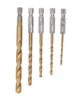 Essential Screw Extractor Set For Broken Bolt Removal With Hex Shank Twist Drills And Screwdriver Bits Including Spiral Tool Kit In Storage Box Perfect For Tough Garage Home Repairs, five vanadium steel bits