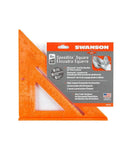 8 Inch Orange Composite Speed Square Layout Tool With Center Line Guide Beveled Edge And One Eighth Inch Notches
