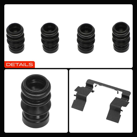 A-Premium Front Disc Brake Hardware Kit Replacement For Chevy Equinox Ford Ranger Pontiac Torrent Saturn Vue 2005 To 2011 Super Durable Set, rubber boots