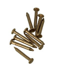 Antique Brass Furniture Miniature Nails Round Head Pack Of 100 In 8 To 12 mm Size Range With 12 By 1.5 mm And 15 By 3 mm For Wood Restoration And Diy Projects, Sturdy Brass Nails For Classic Vintage Look