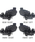 4 Piece Universal Door Lock Actuator Replacement Kit For Most Vehicles Plug And Play Design Easy Install Durable Door Lock Actuator Set For Vehicle Door Lock System Fits Range Rover Evoque Discovery 4 2010 And Up four actuators labeled for each car door position