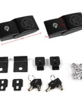 Locking Hood Latch Kit For Jeep Wrangler Skull Style Aluminum Alloy Hood Locks, bolt-on components, keys, and screws set