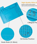 Heat Resistant Soldering Mat 932 Degrees Fahrenheit Large Anti Static Magnetic Work Surface With Screw Position Silicone