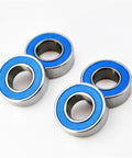 RC Car Ball Bearings Set Rubber Sealed Or Metal Shielded In Mixed Sizes 2x6x3 5x10x4 5x8x2.5 4x10x4 5x11x4 6x12x4 12x18x4mm Plus 4x8x3mm Chrome Steel GCr15 Low Vibration High Speed Hobby RC Cars blue sealed bearings