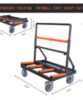 Foldable Drywall Cart Heavy Duty Panel Cart With 2200 Lb Capacity And Rubber Swivel Casters Built To Haul Plywood And Sheetrock