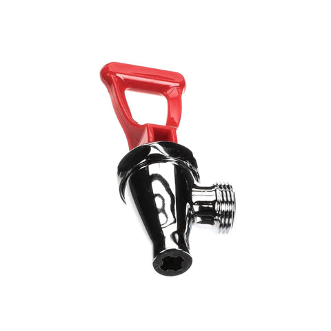 Faucet Assembly Chrome With Red Handle For Commercial Beverage Equipment OEM Replacement Part Easy Install High Flow Spout
