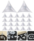 Triangular Corner Protectors For Furniture And Drawers, 400 count clear dust guards, safe melamine material, multiple views