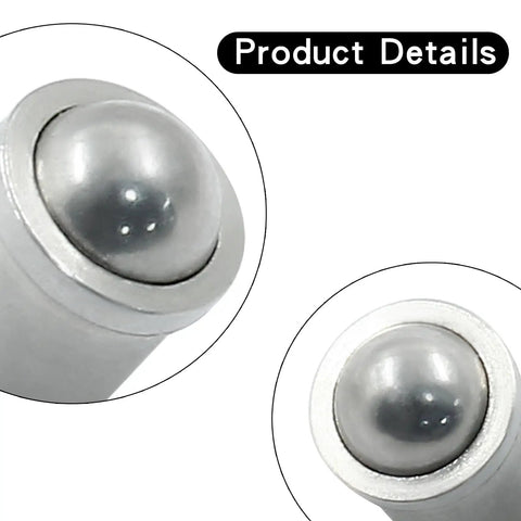 Close-up of Hella Tough Stainless Steel Ball Plungers 0.24 Inch Diameter showcasing shiny metal ball bearing for precision work.