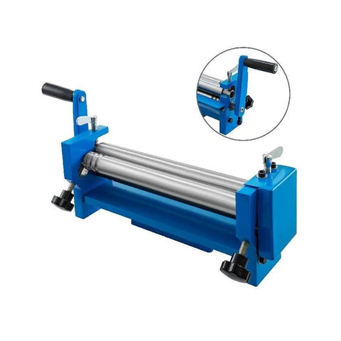 Heavy Hitter Desktop Manual Slip Roll Machine With Precision Ground Steel Rollers For Dead Straight Sheet Metal Bending And Top Shelf Cylinder Forming On Workbenches