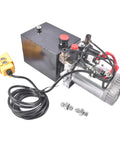 Beefed-Up 4 Quart Hydraulic Power Unit With 12V DC Motor, 1.6-3.0KW, 3200 PSI Output, Double Acting Electric Hydraulic Pump, 6 Port
