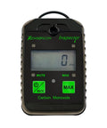 Inspector CO Monitor With Dash Mount For Trucks And Vans ETL Intrinsically Safe Portable Gas Detector UL 913 Industrial Safety Gear Triple Notification System With LED Visual Audible Alarm And Vibration Hands Free Vehicle Dash Setup, black CO monitor front view