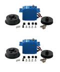 Two Beefed Up 8Kg Sail Winch Servo With 360 Degree Rotation High Speed 0.40s Metal Gear Trim for RC Boat Racing and IOM Yacht