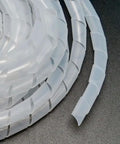 Spiral Cable Wrap 20 Ft 1/2 Inch Flexible Cable Sleeve For Computer Cables Power Cords And Audio Video Cables White Durable PE Material