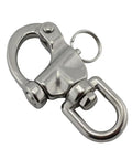 Heavy Hitter 316 Stainless Steel Swivel Snap Shackle With Large Bail And Quick Release Eye Hook For Marine Rigging Boat Yard And Outdoor Job Sites